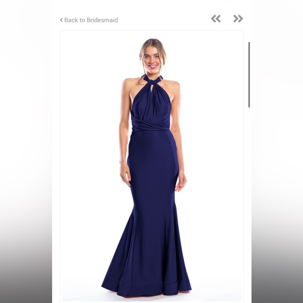 Bari Jay Infinity Lux Bridesmaid Dress Navy